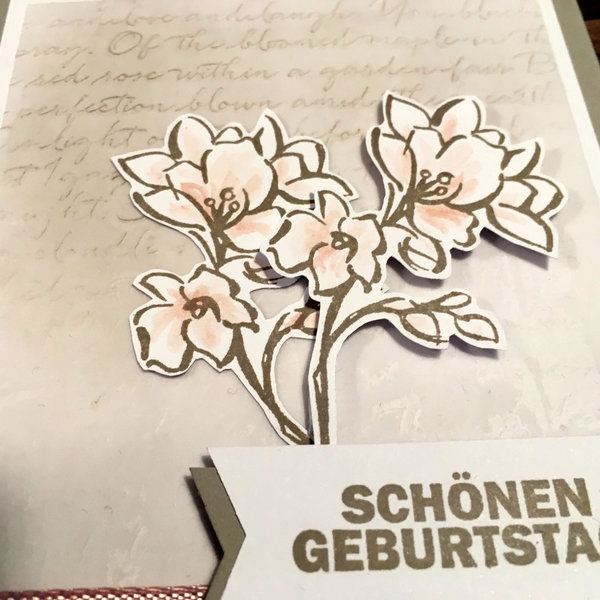 Geburtstagskarte - Blütenzweig