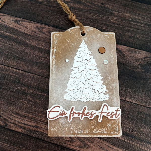 Geschenkanhänger - Weihnachten Motiv Tannenbaum / ein frohes Fest