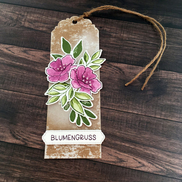 Geschenkanhänger - Natur Motiv Blumen / Blumengruss