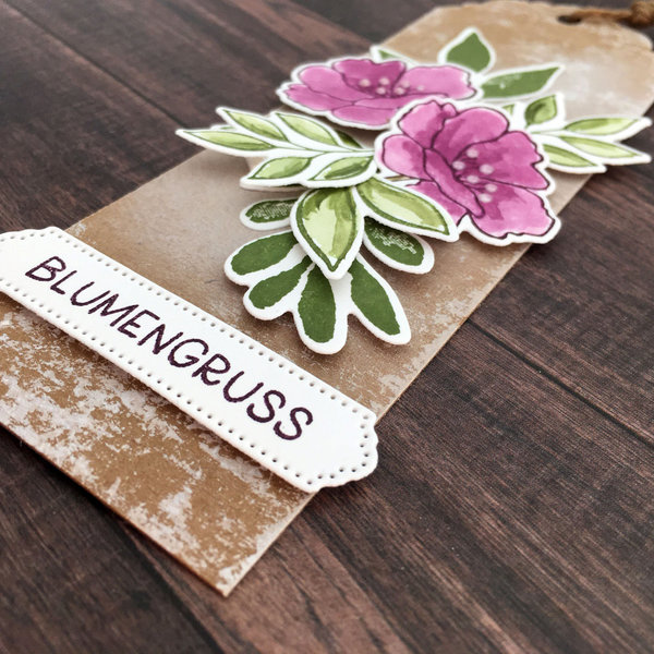 Geschenkanhänger - Natur Motiv Blumen / Blumengruss