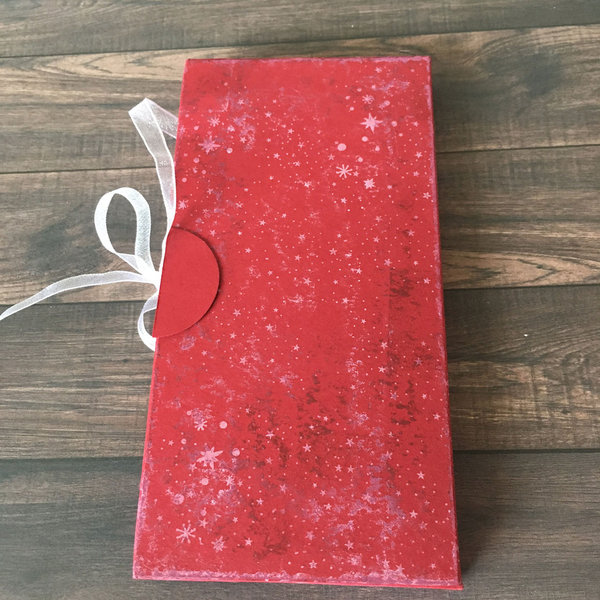 Geschenkschachtel / Schokoladenverpackung - Weihnachten Motiv Schneeflocken / Winterzauber